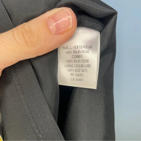 Vintage MILLY of New York Yellow/Green & Black Geometric Silk Mini Dress Size 2 - Picture 4 of 6